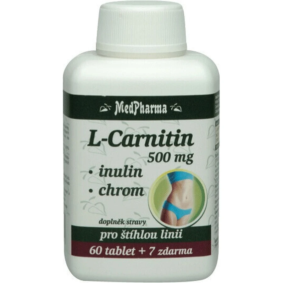 MedPharma L-карнітин 500 мг + інулін + хром 1×67 табл, L-CARNITINE + INULIN + CHROMIUM, L-CARNITINE + INULIN + CHROMIUM: ціни та характеристики