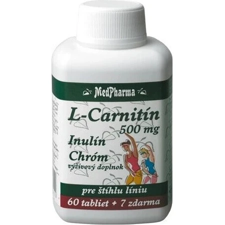 MedPharma L-карнітин 500 мг + інулін + хром 1×67 табл, L-CARNITINE + INULIN + CHROMIUM, L-CARNITINE + INULIN + CHROMIUM: ціни та характеристики