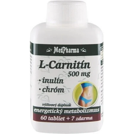 MedPharma L-карнітин 500 мг + інулін + хром 1×67 табл, L-CARNITINE + INULIN + CHROMIUM, L-CARNITINE + INULIN + CHROMIUM: ціни та характеристики