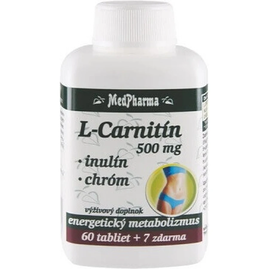 MedPharma L-карнітин 500 мг + інулін + хром 1×67 табл, L-CARNITINE + INULIN + CHROMIUM, L-CARNITINE + INULIN + CHROMIUM: ціни та характеристики