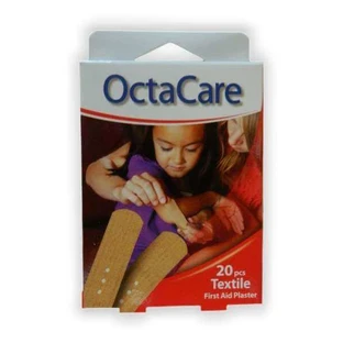 Пластир для надання першої допомоги, Tekstil, 19x72 мм, 20 шт, Octacare