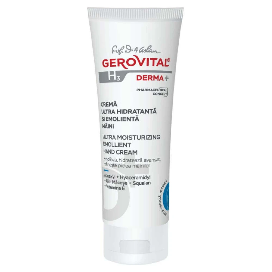 Крем для рук Farmec Gerovital H3 Derma+, ультраувлажняющий и смягчающий, 100 мл: цены и характеристики