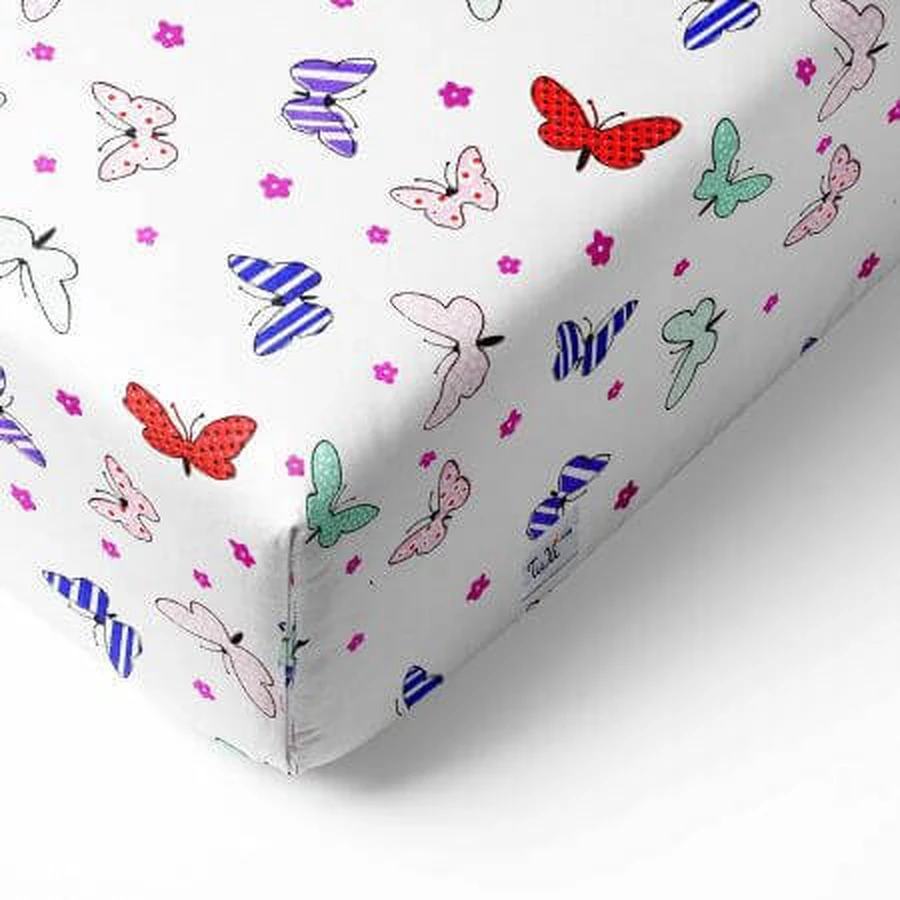 Простыня на резинке, 140x70x15 см, Бабочки, Tuxi Brands: цены и характеристики