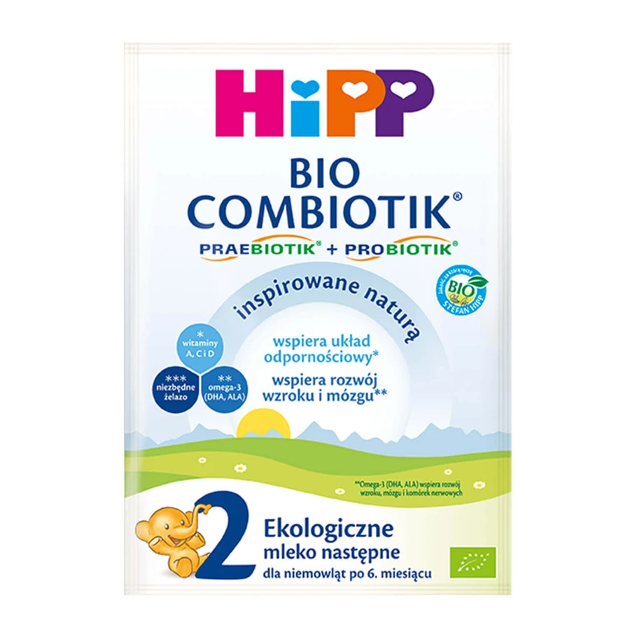 HiPP 2 Bio Combiotik, органическое последующее молоко, после 6 месяцев, 27 г КОРОТКИЙ ДЕНЬ: цены и характеристики
