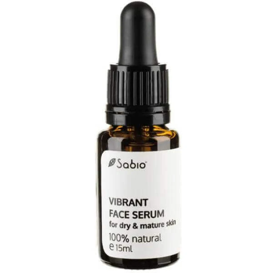 Сироватка для сухої та зрілої шкіри обличчя Vibrant Face Serum, 15 мл, Sabio: ціни та характеристики