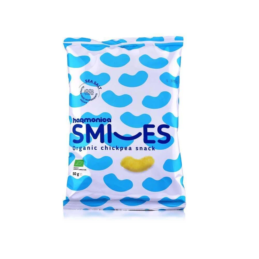 Smiles органический горох нут с морской солью, 50 г, Harmonica: цены и характеристики
