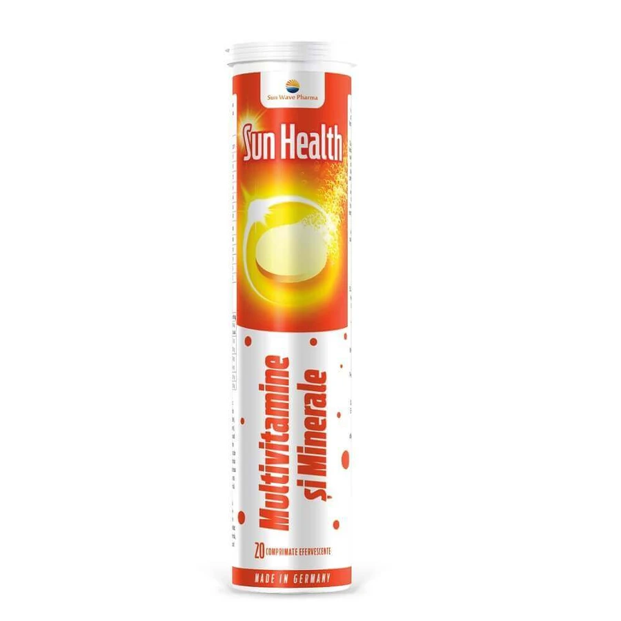 Полівітаміни та мінерали Sun Health шипучі, 20 таблеток, Sun Wave Pharma: ціни та характеристики