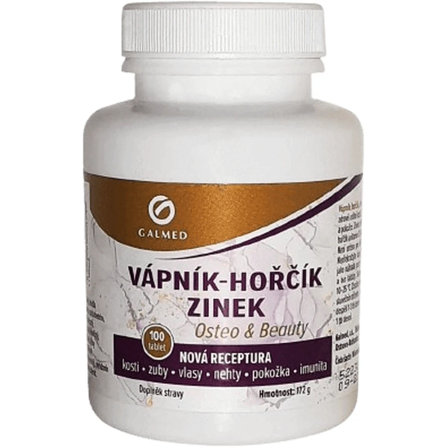Galmed Osteo&beauty Кальций, магний, цинк 100 таблеток: цены и характеристики