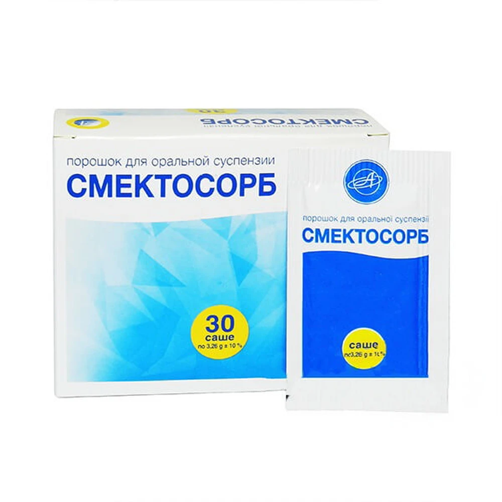 Смектосорб пор. д/орал. сусп. саше 3,26 г №10: ціни та характеристики