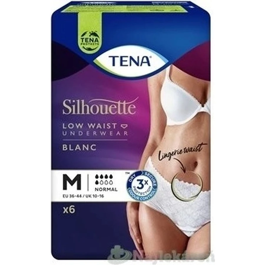 TENA Silhouette Normal Low Waist Blanc M 1×6 шт, белье от недержания для женщин: цены и характеристики