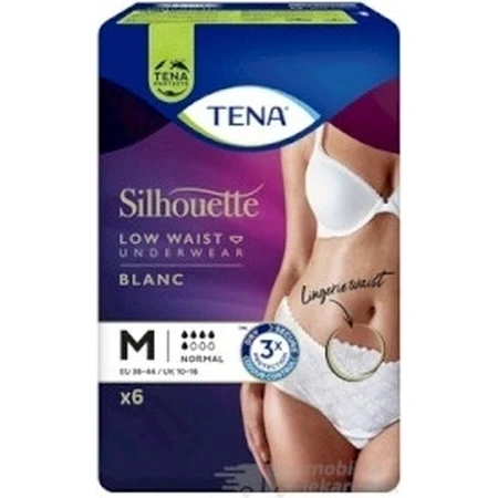 TENA Silhouette Normal Low Waist Blanc M 1×6 шт, белье от недержания для женщин: цены и характеристики