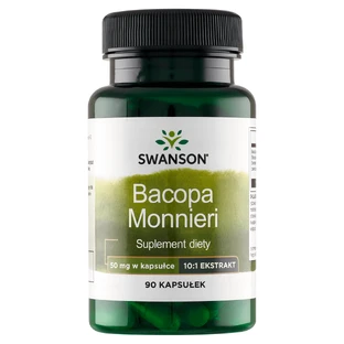 Swanson Bacopa Monniera 10:1 екстракт, бакопа мала 50 мг, 90 капсул