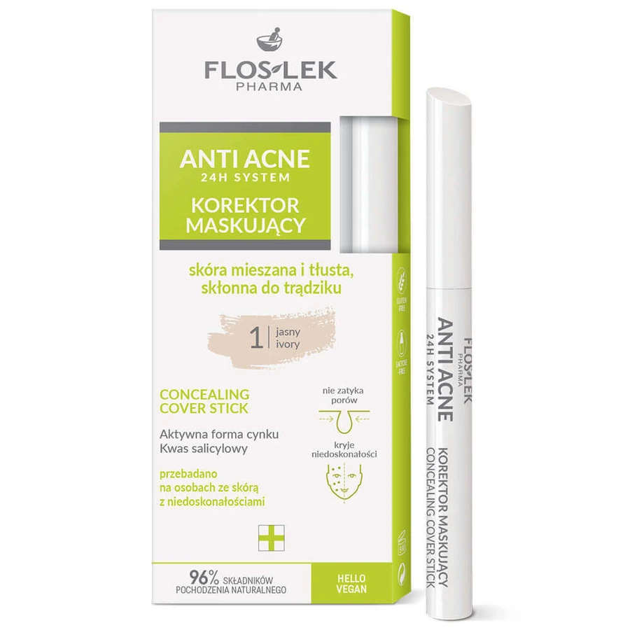 Floslek Pharma Anti Acne 24h System, консилер, 1 свет, 1 штука: цены и характеристики