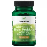 Пробіотик з 16 штамів з ФОС, 60 капсул, Swanson