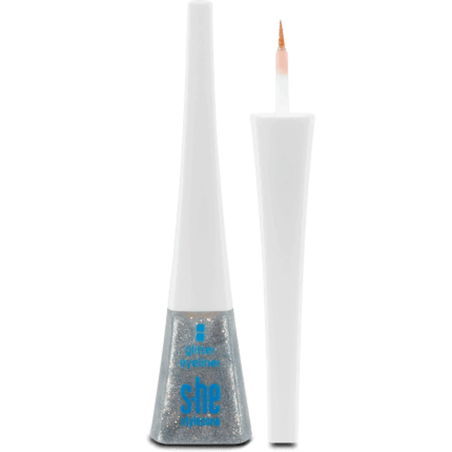S-he color&style Підводка для очей Glitzer Glitter Liquid Eyeliner 161/002, 1 шт.: ціни та характеристики