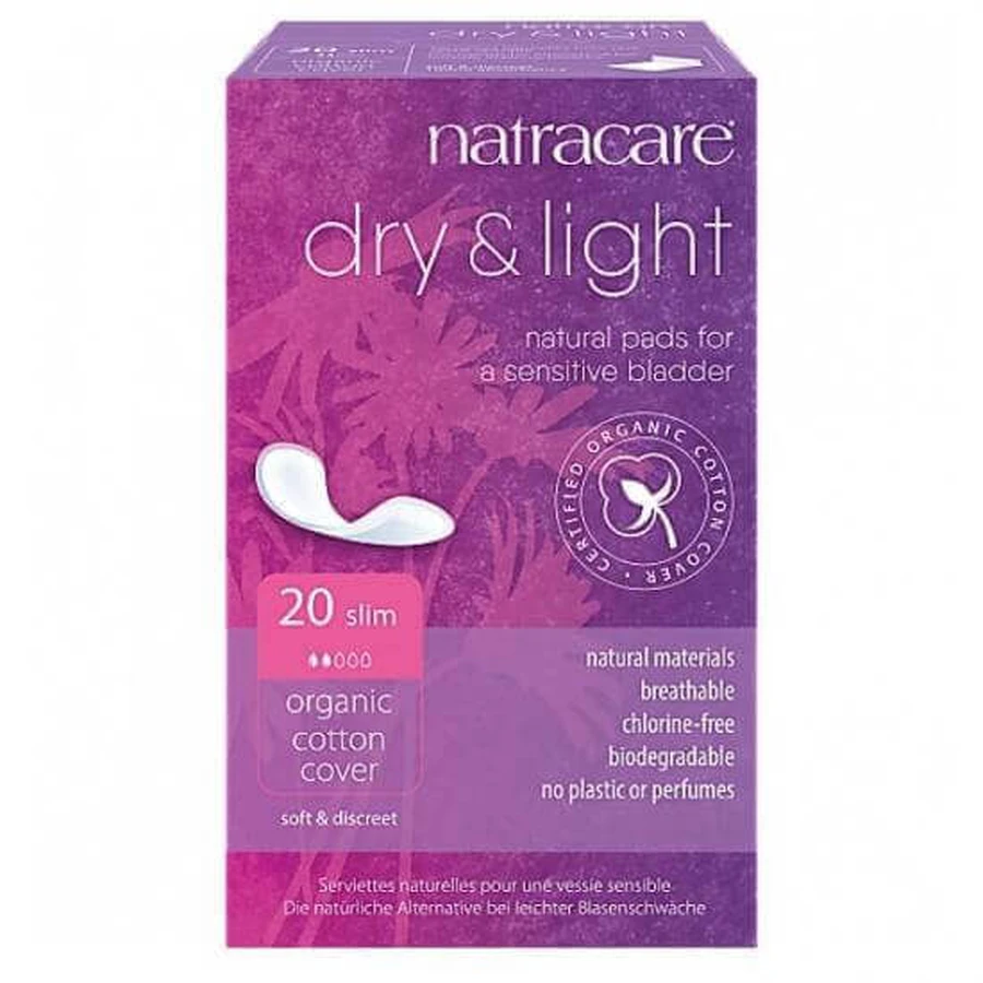 Урологические прокладки Natracare Dry & Light Slim органические, 2 капли, 20 шт.: цены и характеристики