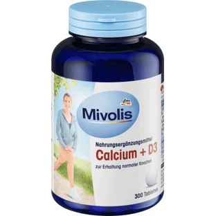 Кальций + D3 Mivolis Calciu + D3 таблетки, 300 шт.