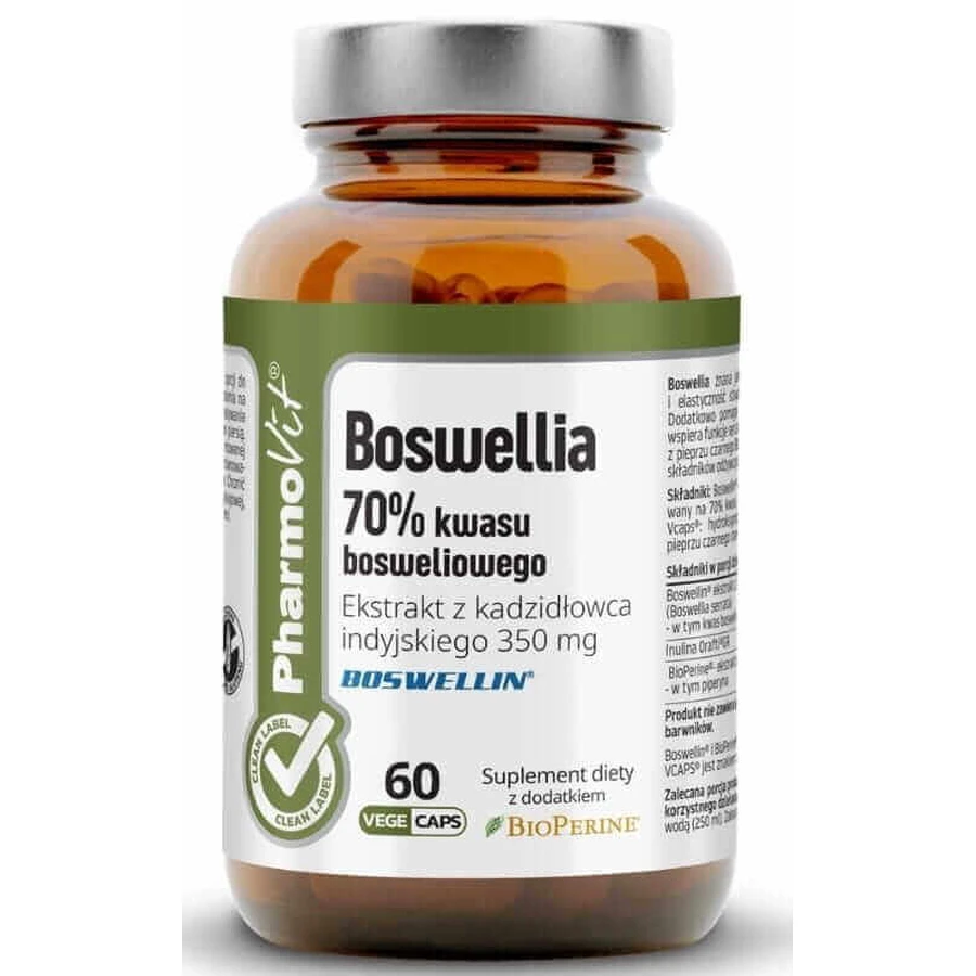 Босвелия 70% босвеллиевая кислота 60 капсул PharmoVit Clean Label: цены и характеристики