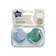 Ортодонтические пустышки Moda, 6-18 месяцев, 2 штуки, синий/зеленый, Tommee Tippee