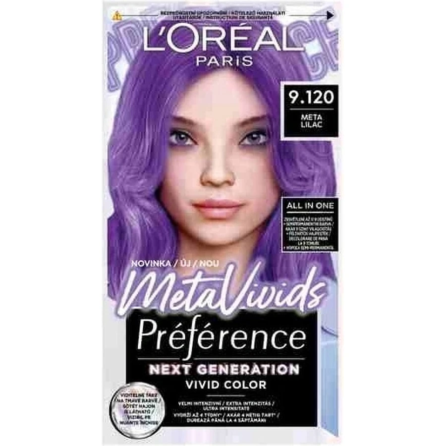 L'Oréal Paris Preférence Meta Vivids Meta Lilac 1×1 шт, перманентный цвет волос: цены и характеристики