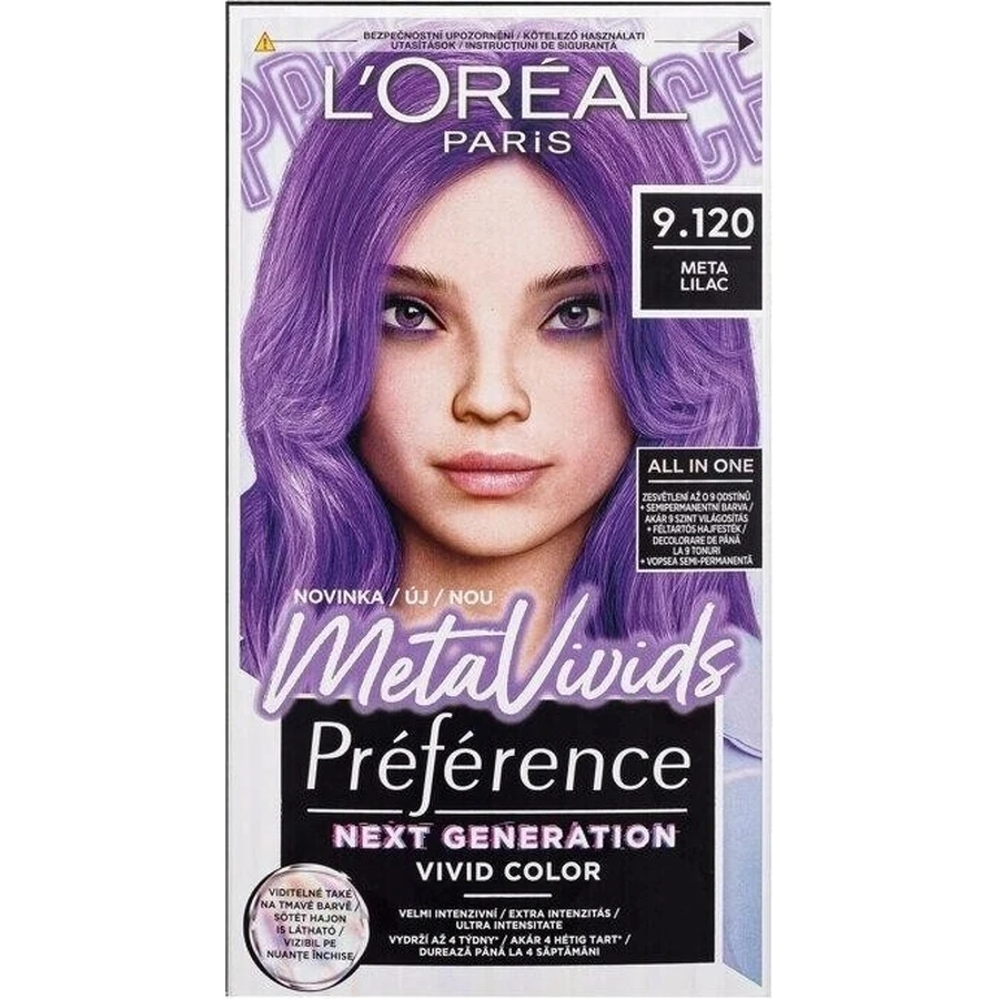 L'Oréal Paris Preférence Meta Vivids Meta Lilac 1×1 шт, перманентный цвет волос: цены и характеристики