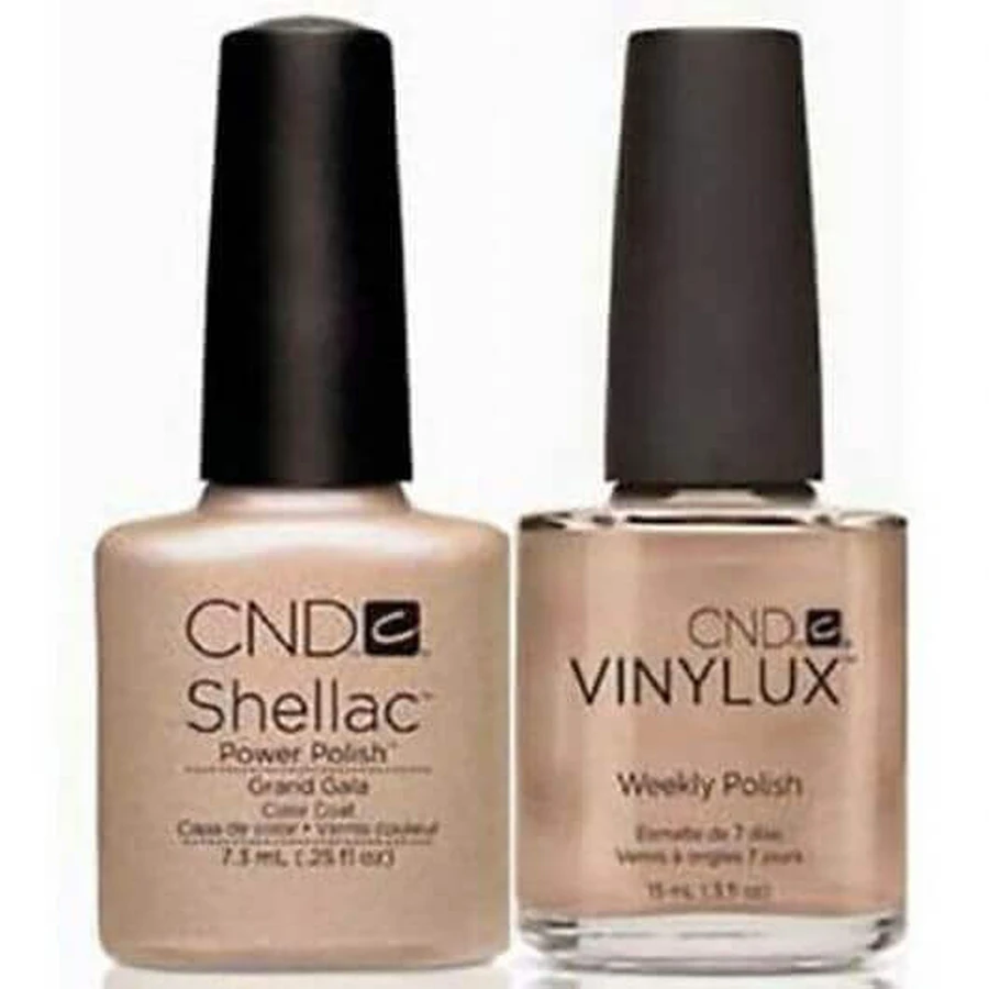 Набір лаків для нігтів CND Vinylux та напівстійкий лак для нігтів Shellac Grand Gala 2х15мл: ціни та характеристики
