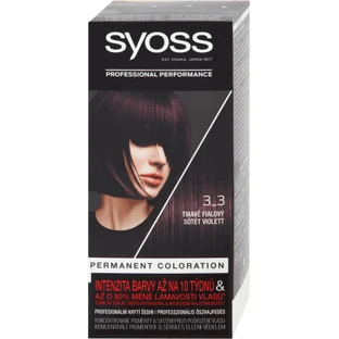 Фарба для волосся Syoss Colour Permanent 3-3 Deep Violet, стійка, темно-фіолетова, 115 мл