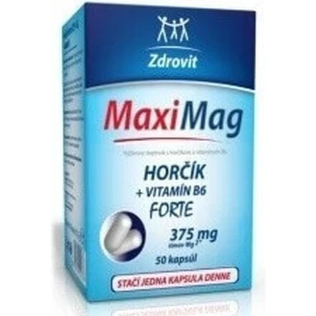 ZDROVIT MAXI MAG HORCIK+B6 FORTE 1×50 капсул, харчова добавка: ціни та характеристики