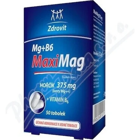 ZDROVIT MAXI MAG HORCIK+B6 FORTE 1×50 капсул, харчова добавка: ціни та характеристики