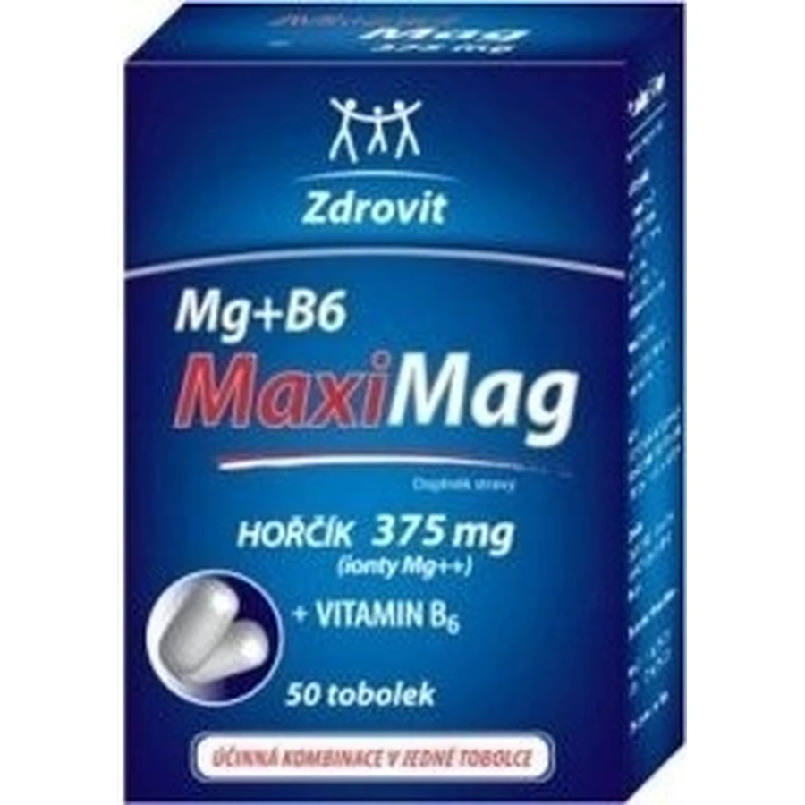 ZDROVIT MAXI MAG HORCIK+B6 FORTE 1×50 капсул, харчова добавка: ціни та характеристики