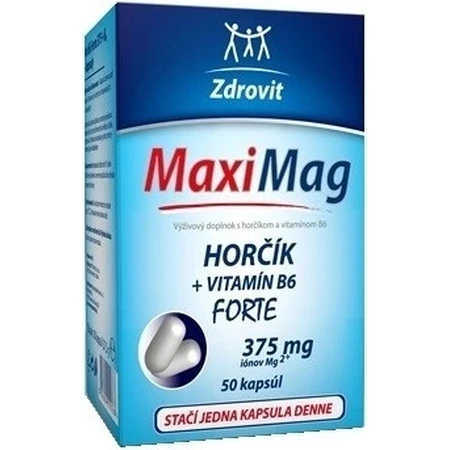 ZDROVIT MAXI MAG HORCIK+B6 FORTE 1×50 капсул, харчова добавка: ціни та характеристики