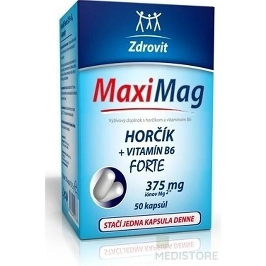 ZDROVIT MAXI MAG HORCIK+B6 FORTE 1×50 капсул, харчова добавка: ціни та характеристики