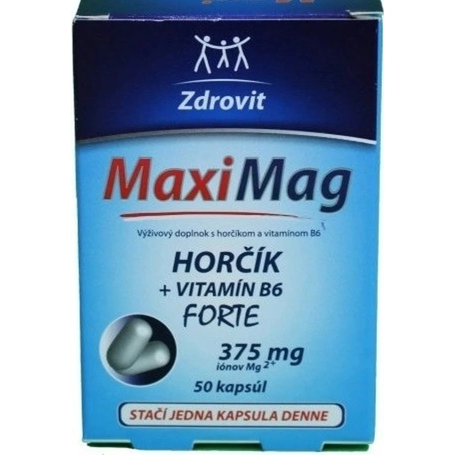ZDROVIT MAXI MAG HORCIK+B6 FORTE 1×50 капсул, харчова добавка: ціни та характеристики