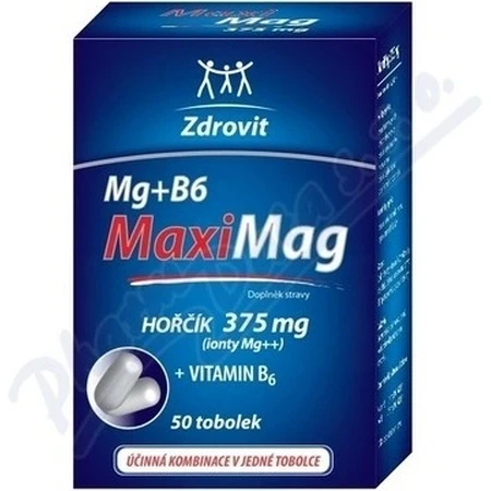 ZDROVIT MAXI MAG HORCIK+B6 FORTE 1×50 капсул, харчова добавка: ціни та характеристики