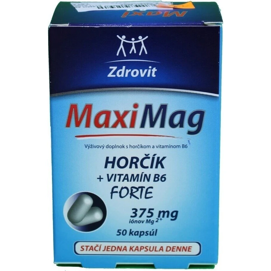 ZDROVIT MAXI MAG HORCIK+B6 FORTE 1×50 капсул, харчова добавка: ціни та характеристики