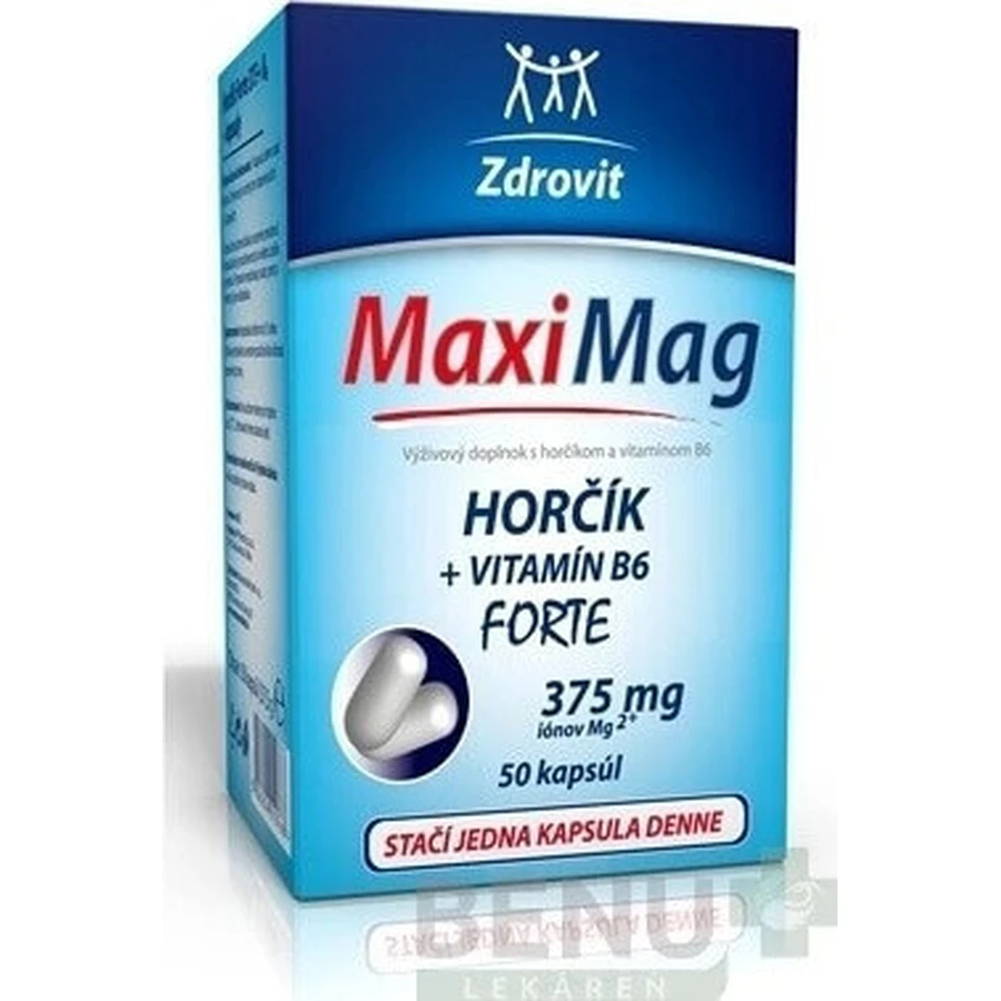 ZDROVIT MAXI MAG HORCIK+B6 FORTE 1×50 капсул, харчова добавка: ціни та характеристики
