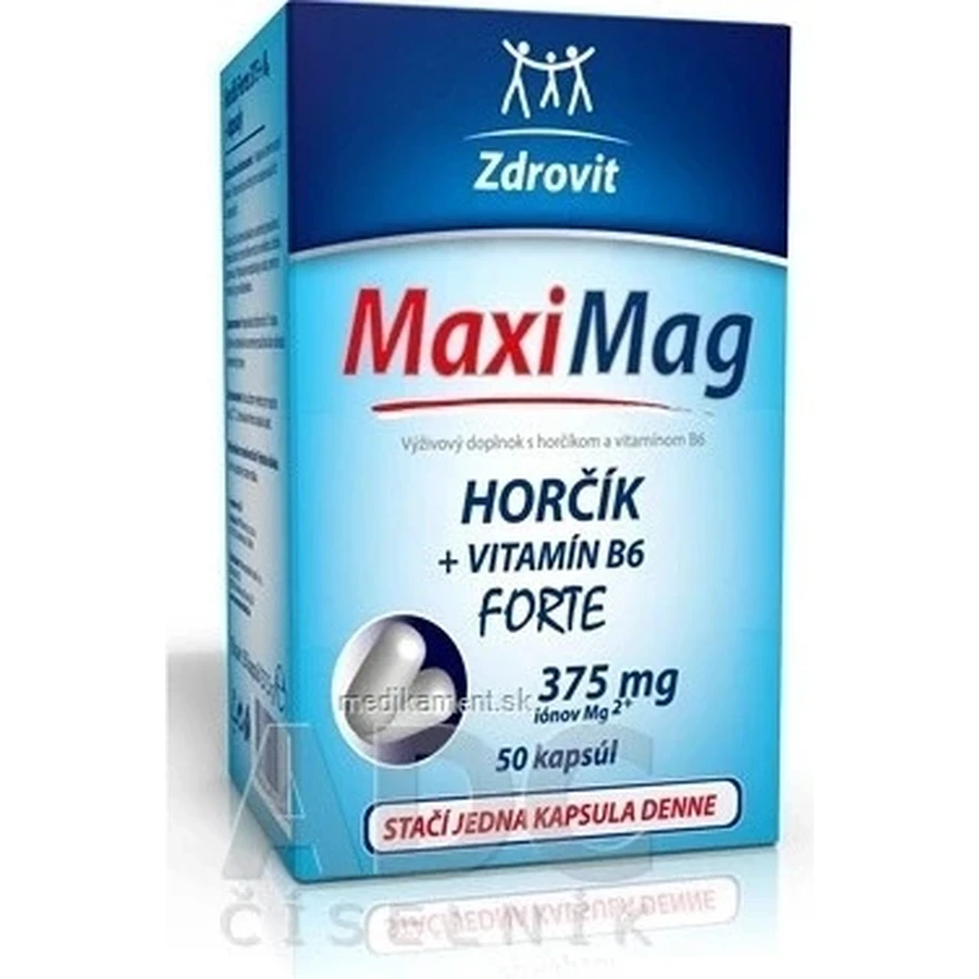 ZDROVIT MAXI MAG HORCIK+B6 FORTE 1×50 капсул, харчова добавка: ціни та характеристики