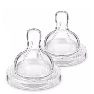 Соска силіконова Philips AVENT Анти-Колік середній потік від 3 міс 2 шт SCY763/02