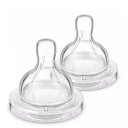 Соска силіконова Philips AVENT Анти-Колік середній потік від 3 міс 2 шт SCY763/02: ціни та характеристики