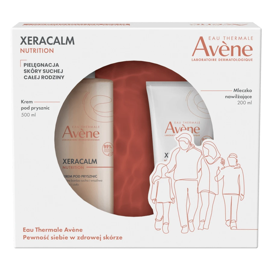 Набір для догляду за шкірою Avene Xeracalm Nutrition, крем для душу, 500 мл + зволожуюче молочко, 200 мл: ціни та характеристики