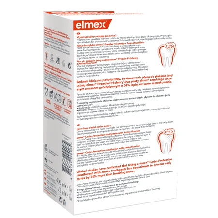 Набор Elmex Anti-Caries: ополаскиватель для полости рта, 400 мл + зубная паста, 75 мл: цены и характеристики