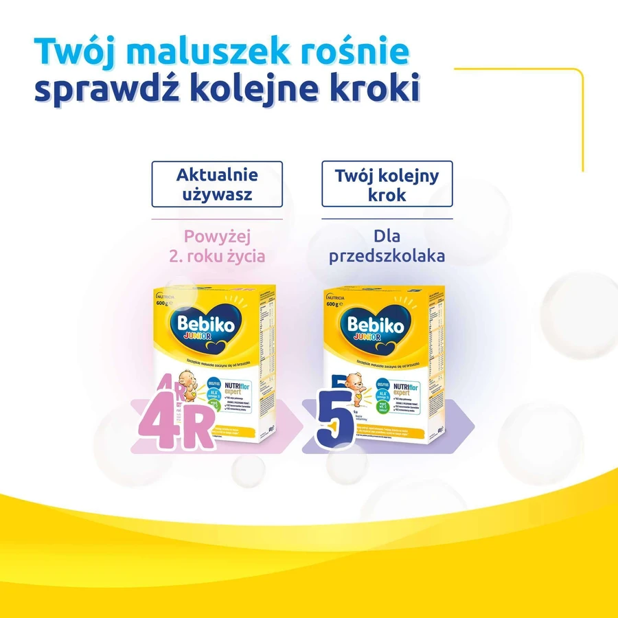 Bebiko Junior 4R Nutriflor Expert, питательная молочная смесь на основе рисовой каши, старше 2 лет, 600 г УПАКОВКА С ДЕФЕКТОМ: цены и характеристики
