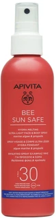 Солнцезащитный спрей Apivita Bee Sun Safe для лица и тела SPF30, 200 мл