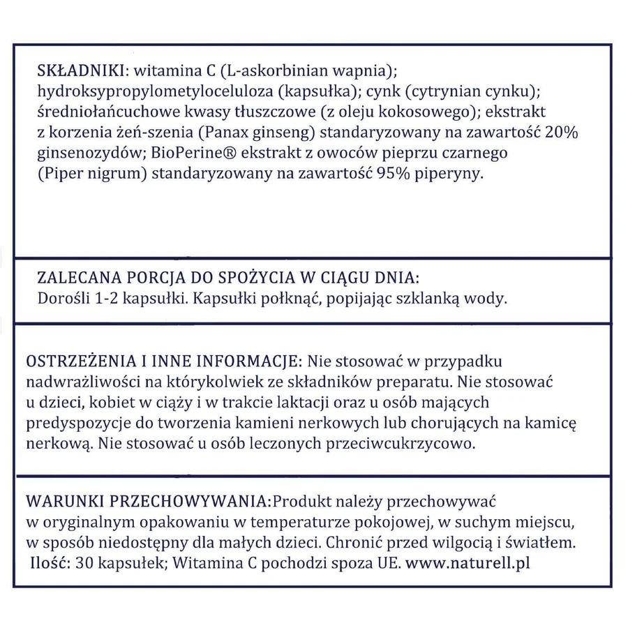 Витамин C 1000+ Naturell C 1000+ BioPerine, 90 капсул: цены и характеристики