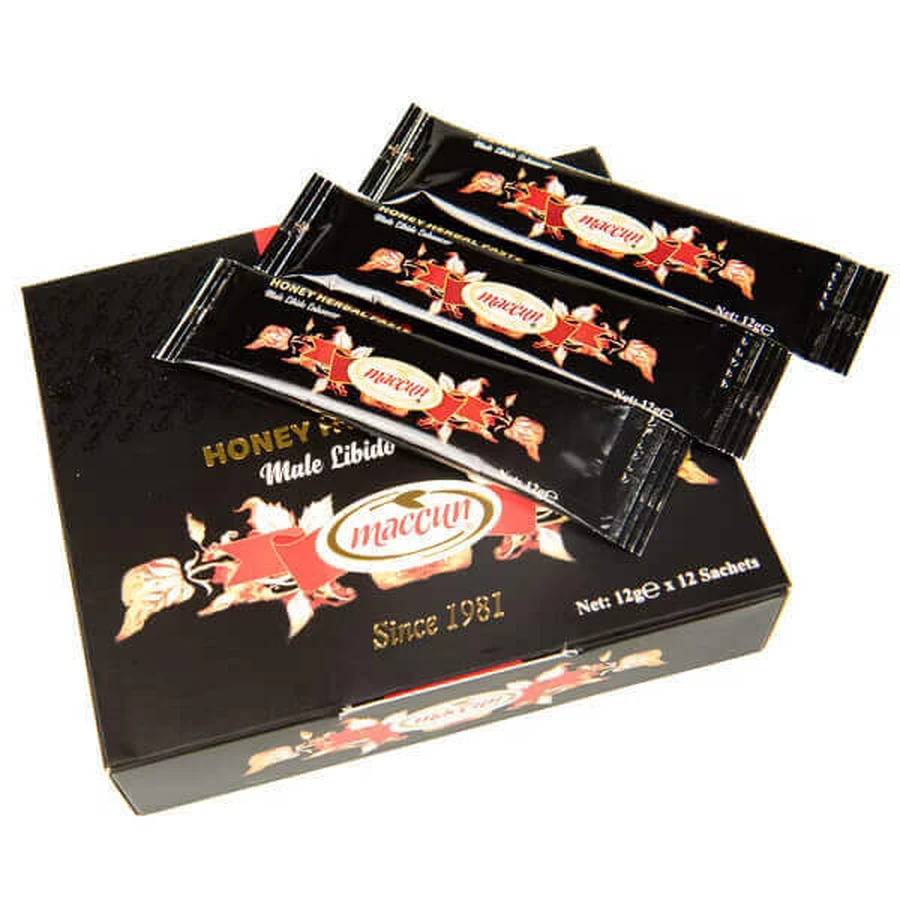Медовая паста Macun Aphrodisiac Herbal для повышения потенции и либидо, 12 шт. по 12 г: цены и характеристики