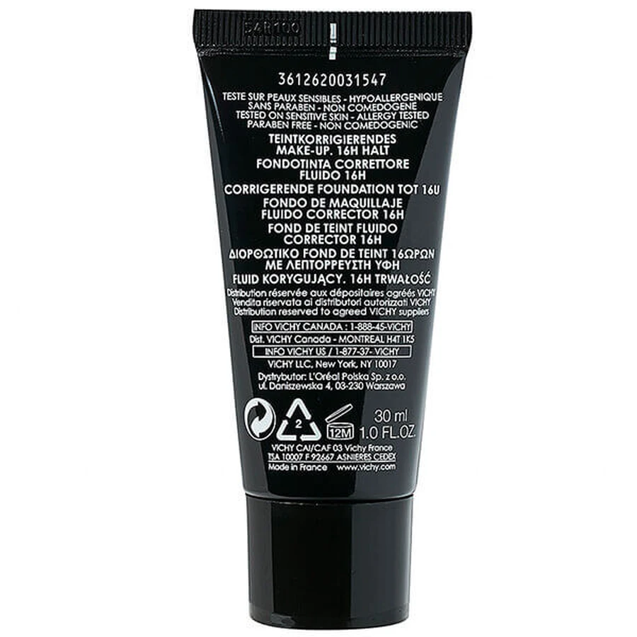 Vichy Dermablend Довготривалий коригувальний флюїд 35 Пісок, 30 мл: ціни та характеристики