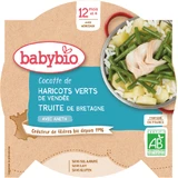 Babybio Зеленая фасоль пастернак форель из Бретани 230 г