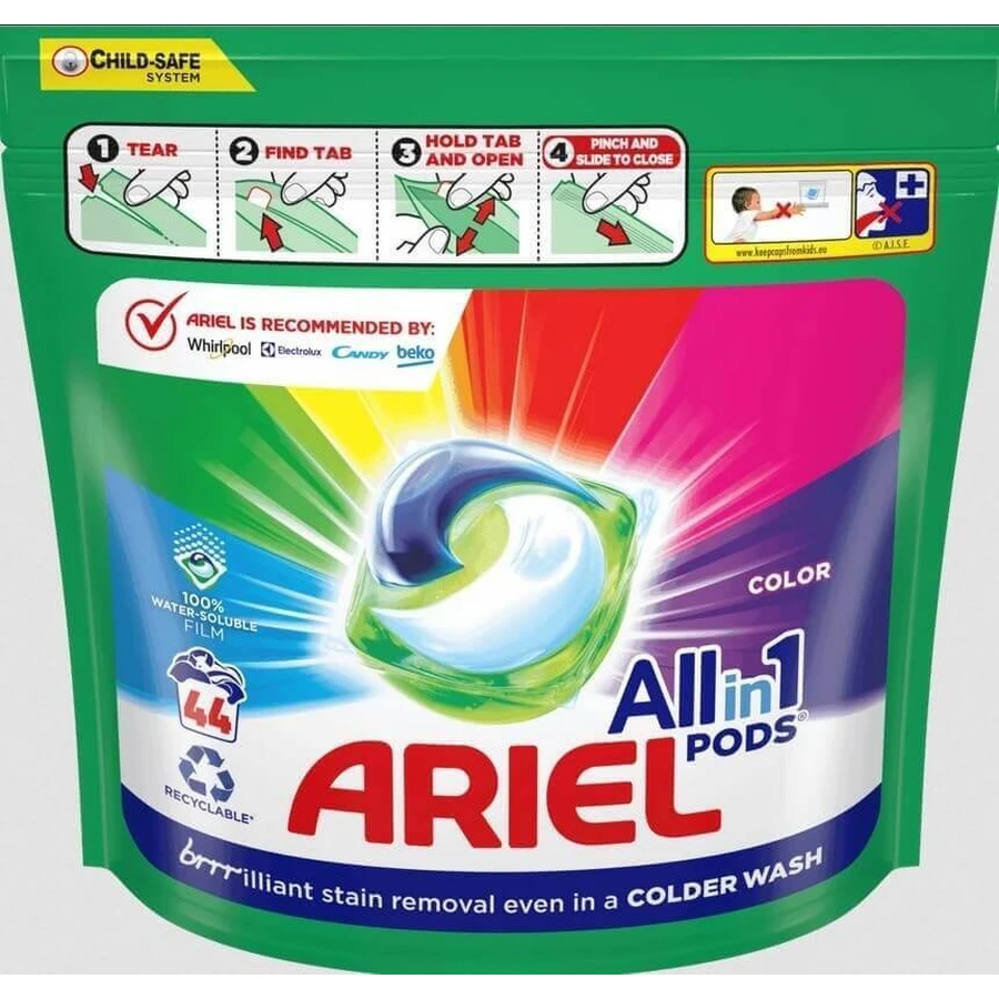 Ariel All-in-1 PODS Color, гелеві капсули для прання, 44 прання 1×44шт, гелеві капсули для прання: ціни та характеристики