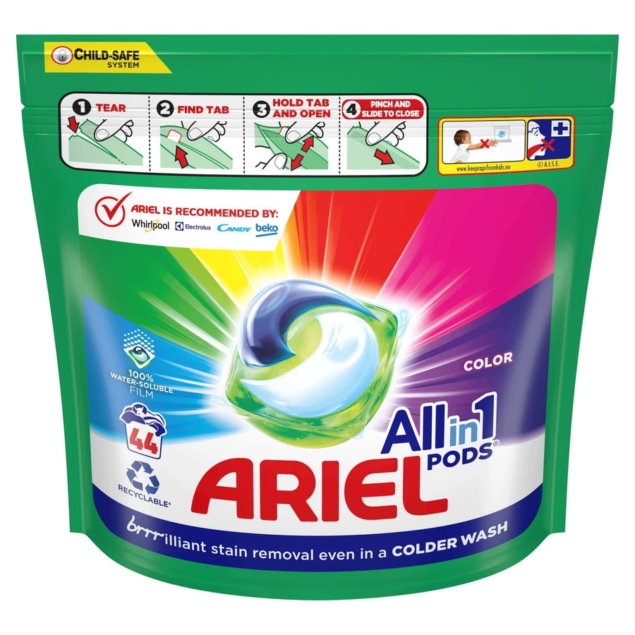 Ariel All-in-1 PODS Color, гелеві капсули для прання, 44 прання 1×44шт, гелеві капсули для прання: ціни та характеристики