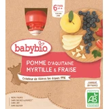 Babybio doypack яблоко, ягоды, клубника 4 x 90 г